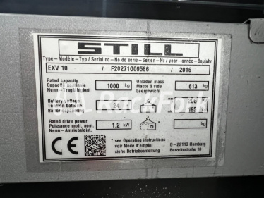 Штабелер электрический  STILL EXV 10 с\н F20271G00586 БУ
