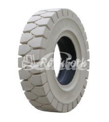 Шина цельнолитая 18x7-8 / 4.33  WRST  белая с бортом