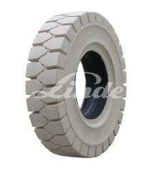 Шина цельнолитая 23x9-10 / 6.50 WRST  белая с бортом