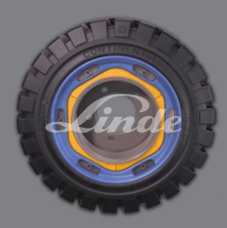 Шина цельнолитая черная Continental 23x9-10 сборная
